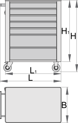 Carucior de scule EUROSTYLE UNIOR 608545 s